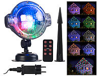 Lunartec LED-Kugellampe mit Schneefall-... wei&szlig; + RGB, IP44