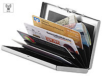 Xcase Flaches RFID-Kartenetui ... für 6 Chipkarten, silbern