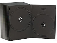 PEARL Doppel DVD Slim (7mm) Box 10er-Set schwarz