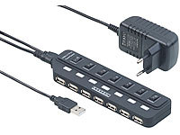 Xystec Aktiver USB-2.0-Hub ... schaltbar, 2-A-Netzteil