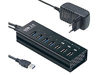 Xystec Aktiver USB-3.0-Hub mit ...-Buchsen (BC 1.2), 4 A