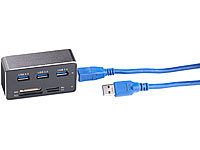 revolt USB-3.0-Hub mit 3 Ports ... für SD, microSD, MS & M2