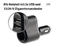 revolt Kfz-Netzteil mit 12/24-V-... 2x USB, 3,1 A, 15,5 W