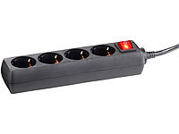 revolt 4-fach-... beleuchtetem Netzschalter, schwarz