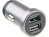 revolt Mini-Kfz-USB-Ladegerät mit ... 4,8 A, 24 Watt, Metall
