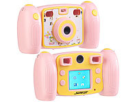 Somikon Kinder-Full-HD-Digitalkamera, ... & 2 Sucher, rosa
