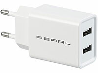 PEARL 2-Port-USB-Netzteil für ... 2,4 A / 12 W, weiß
