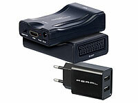 auvisio SCART-auf-HDMI-Adapter / ... mit 2-Port-USB-Netzteil