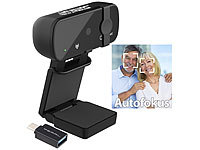 Somikon 4K-USB-Webcam mit ...-auf-USB-Typ-C-Adapter