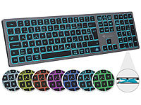 GeneralKeys Funk-Tastatur, farbige ...-Tasten, Akku, 2,4GHz