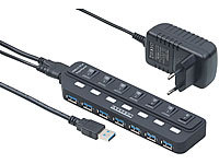 Xystec Aktiver USB-3.0-Hub ... schaltbar, 2-A-Netzteil