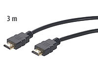 auvisio High-Speed-HDMI-2.0a-Kabel ... und Full HD, HEC, 3 m