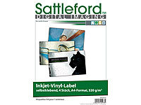 Sattleford 4 Vinyl-Klebefolien für ... DIN A4,  weiß