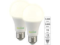 Luminea 2er-Set LED-Lampen mit ... Watt, 1.500 lm, F, 3000 K