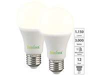 Luminea 2er-Set LED-Lampen mit ... Watt, 1.150 lm, F, 3000 K