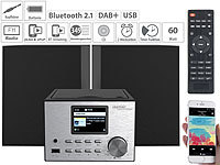 auvisio Micro-Stereoanlage mit ... Bluetooth, USB, 60 Watt