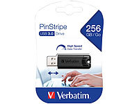 Verbatim PinStripe USB-3.0-Stick mit 256 GB, schwarz