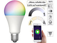 Luminea Home Control WLAN-LED-Lampe, ... W), F, 800 lm, App