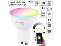 Luminea Home Control WLAN-LED-Spot, ... F, 350 lm, 100°, App