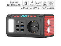 (0% MwSt) revolt Mini-Powerstation & Solar-... USB, LED, 120 W