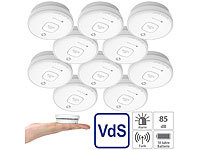 VisorTech 10er-Set fotoelektrische ...-Batterie, 85 dB, VdS