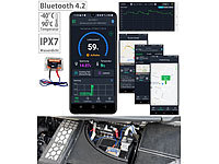 Lescars Kfz-Batterie-Wächter ... Bluetooth, App, 12V, IPX7