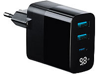 revolt 30 W 3-Port-USB-... Typ A, Display, PD Power Delivery
