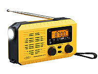 infactory Solar- und Dynamo-... SOS, Powerbank, LCD-Display