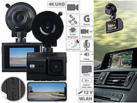 NavGear 4K-UHD-Dashcam mit GPS, ... & App, Sony-Sensor, 140°