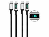 Callstel 4er-Set 100-W-PD-USB-... digitale Anzeige, 5 A, 1 m