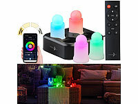 Lunartec 4er-Set wetterfeste ... Ladesch., App, Fernbed.