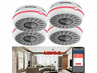 VisorTech 4er-Set smarte 2in1-...-Melder, 10-Jahres-Batterie