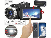 Somikon 8K-UHD-WLAN-Camcorder, ... MP, 18-facher Zoom, App