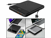 revolt Ultra-Slim-Powerbank, 120W, ... USB-Ports & Kabel