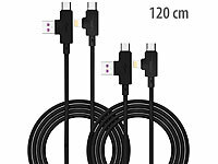 Callstel 2er-Set 4in1-Lade- & ... USB-C/8-Pin, 120 cm, 3 A