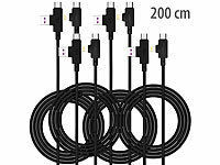 Callstel 4er-Set 4in1-Lade- & ... USB-C/8-PIN, 200 cm, 3 A