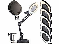 Lunartec LED-Lupenleuchte, ... dimmbar, Tischklemme/Standfu&szlig;