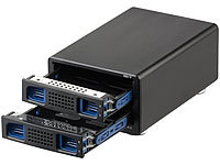 Xystec 2-fach-Festplatten-Geh&auml;use ...-SATA, USB 3.0, RAID