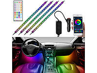 Lescars 4er-Set Kfz-... mit Fernbedienung, Bluetooth, App