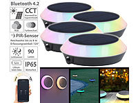 Lunartec 4er-Set Solar-Outdoor-... PIR, Bluetooth, App, 90lm
