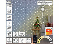 Luminea Home Control WLAN-LED-... dimmbar, App, IP44, 3x3 m