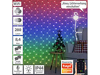 Luminea Home Control Smarter WLAN-...-LEDs, App, IP44, 3x3 m