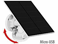 revolt Solarpanel f&uuml;r Akku-IP-Kameras ... 5 W, 5 V, IP65