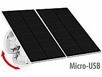 revolt 2er-Set Solarpanels f&uuml;r Akku-...-USB, 5 W, 5 V, IP65
