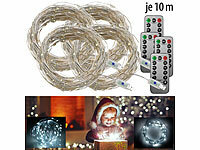 Lunartec 4er-Set USB-LED-... 8 Modi, 10 m, tageslichtwei&szlig;