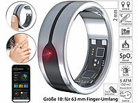 newgen medicals Fitnesstracker-Ring, ... 2 mm, silber, Gr.63