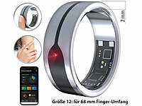 newgen medicals Fitnesstracker-Ring, ... 2 mm, silber, Gr.68