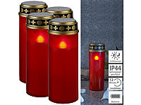 PEARL 4er-Set XL-LED-... Batteriebetrieb, 21 cm, rot