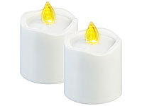 PEARL 2er-Set flackernde ... mit D&auml;mmerungssensor, wei&szlig;