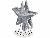 infactory LED-Weihnachtsstern-... mit Projektor, silber